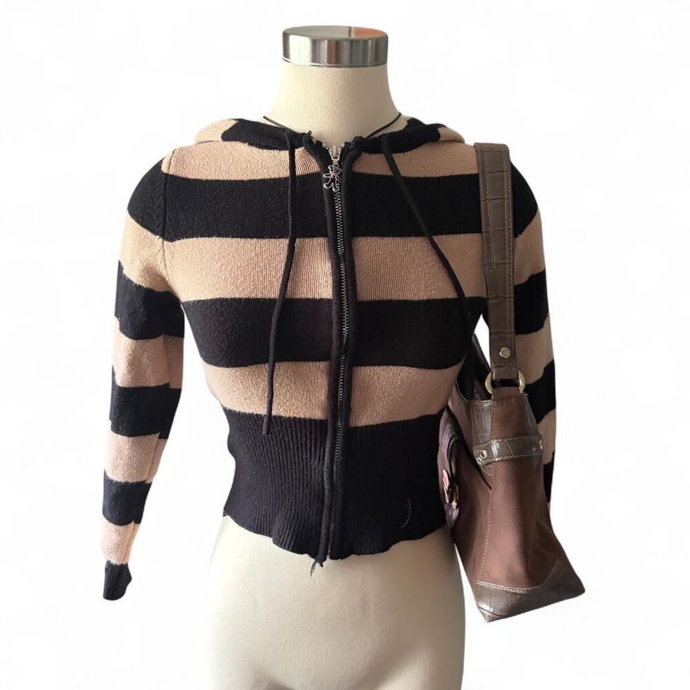 Olive Women's Black and Tan Hoodie